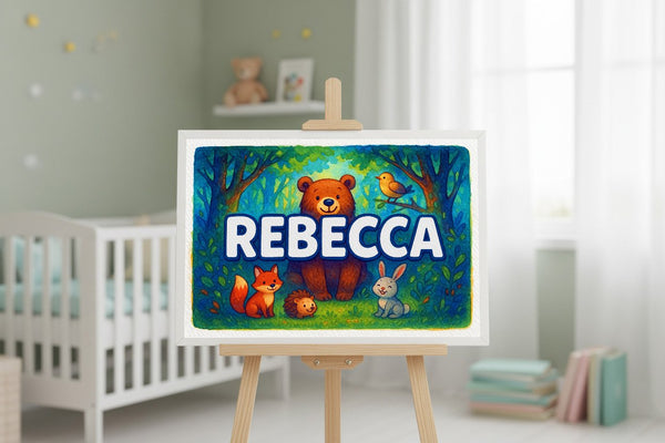 Rebecca’s Personalized Forest Friends Art