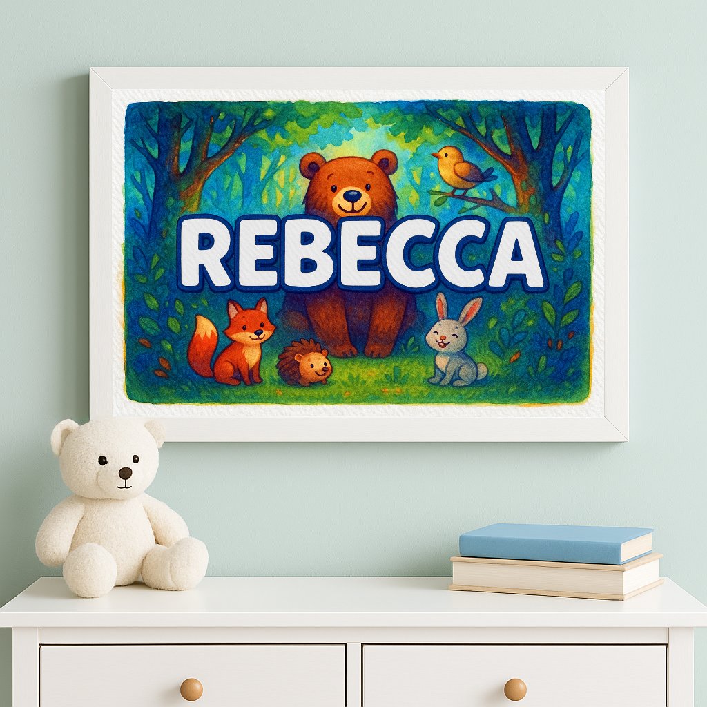 Personalized name art for Rebecca
