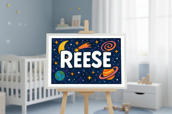 "Reese" Amongst the Stars Personalized Space Artwork