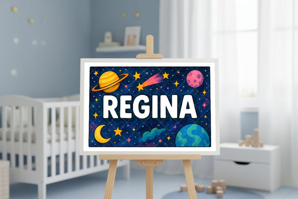 "Regina" Amongst the Stars Personalized Space Artwork