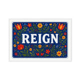 Reign Name Art - Floral Farmhouse personalized wall print for kids
