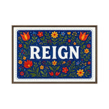 Reign Name Art - Floral Farmhouse personalized wall print for kids