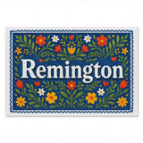 Remington Name Art - Floral Farmhouse personalized wall print for kids