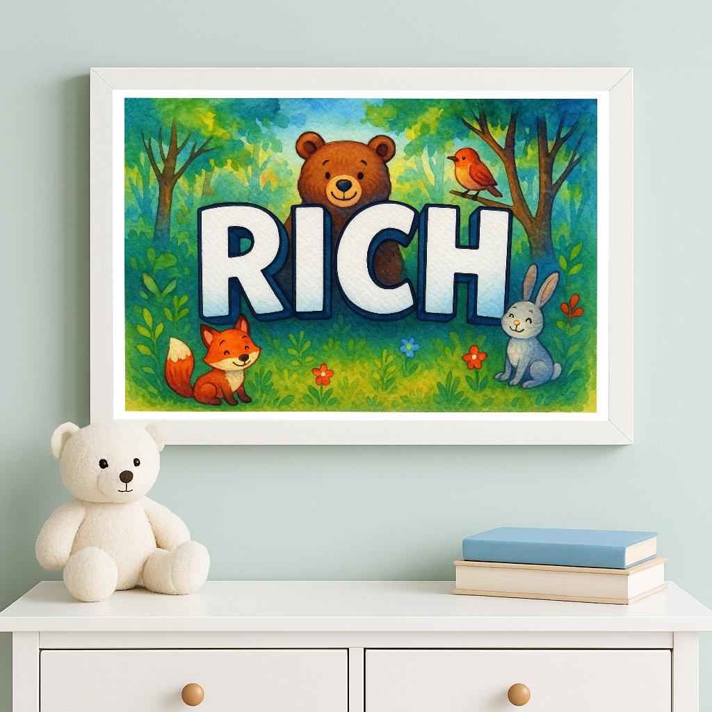 Personalized name art for Rich