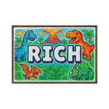 Rich Name Art - Dinosaur Adventure personalized wall print for kids