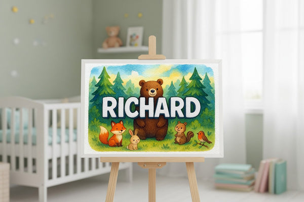Richard’s Personalized Forest Friends Art