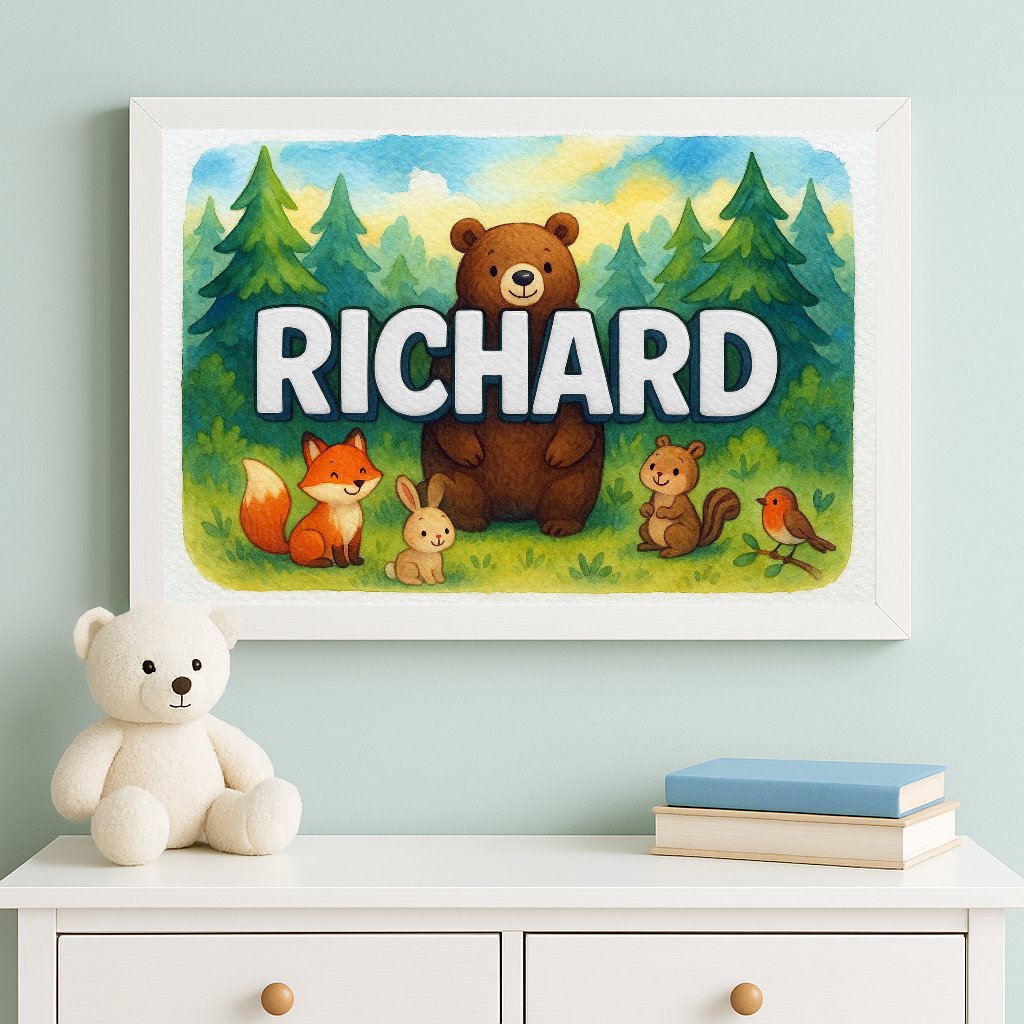 Personalized name art for Richard