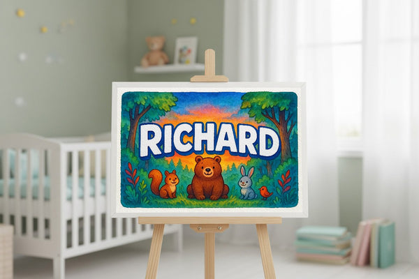 Richard’s Personalized Forest Friends Art