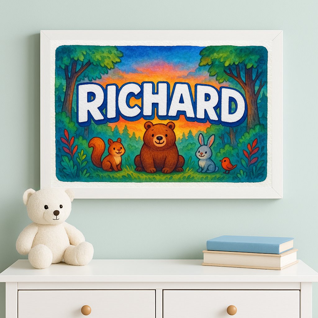 Personalized name art for Richard
