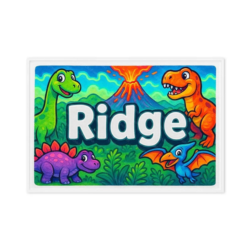 Ridge Name Art - Dinosaur Adventure personalized wall print for kids
