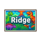 Ridge Name Art - Dinosaur Adventure personalized wall print for kids