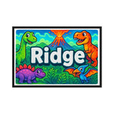 Ridge Name Art - Dinosaur Adventure personalized wall print for kids