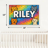 Playful personalized cat name art for Riley