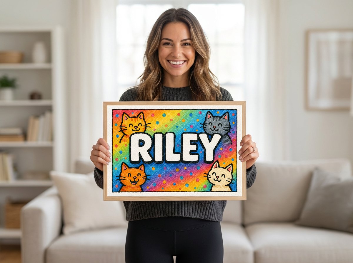 Personalized name art for Riley