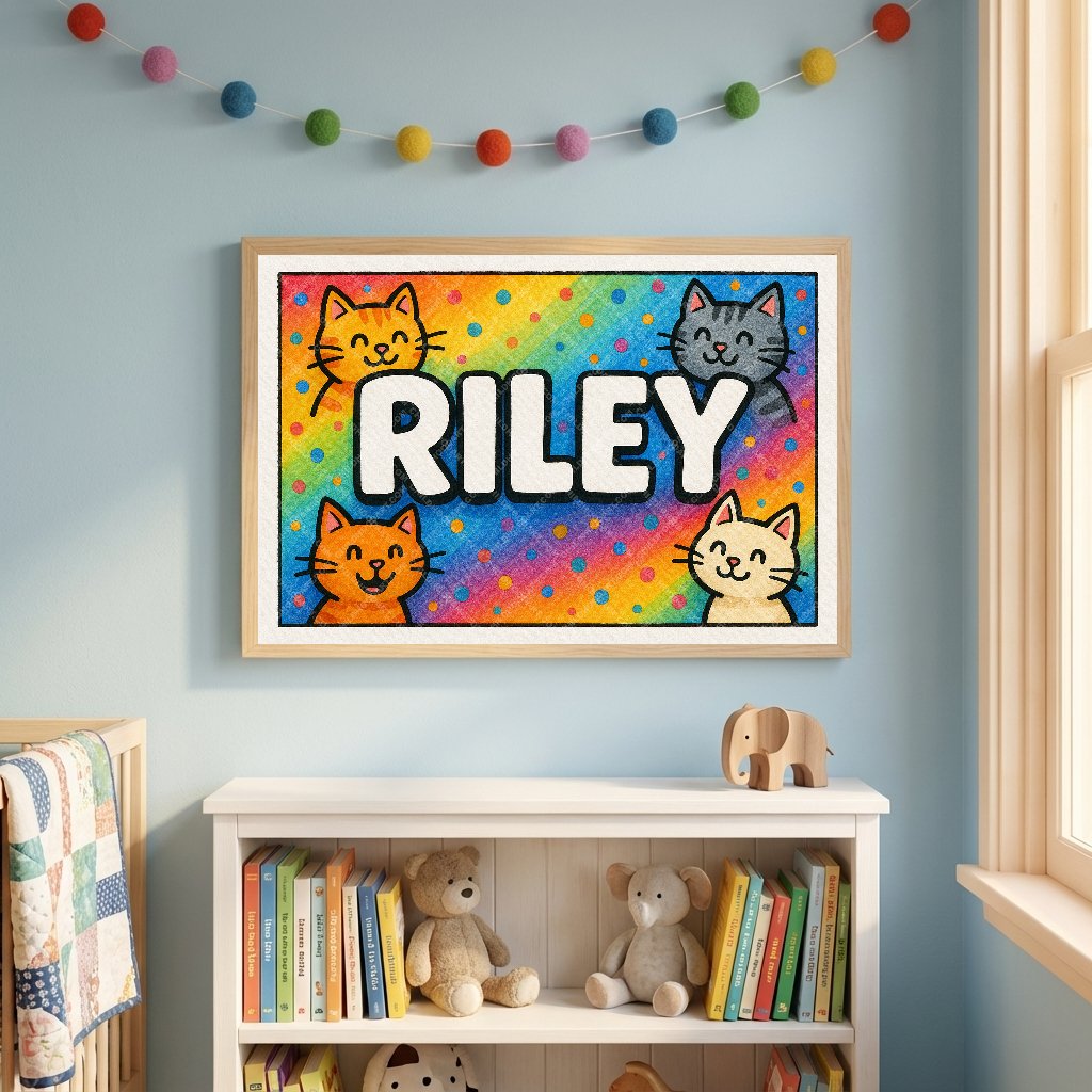 Personalized name art for Riley