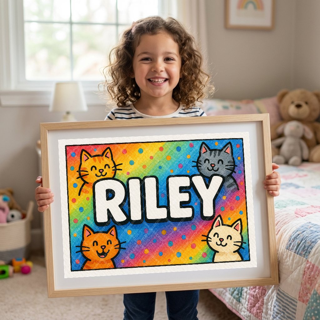Personalized name art for Riley