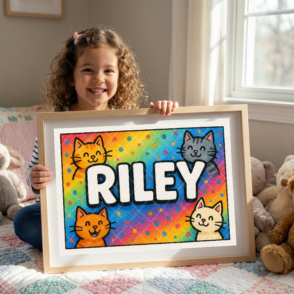 Personalized name art for Riley