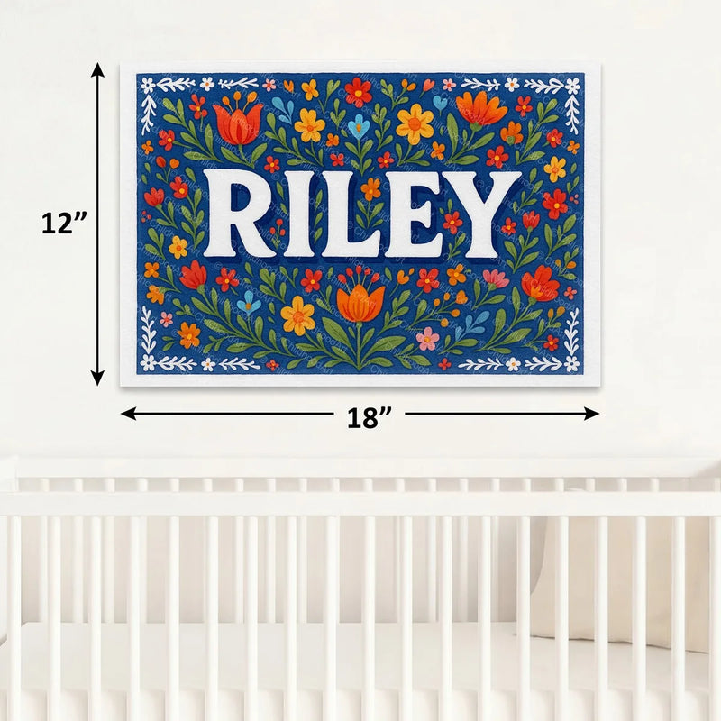 Calm personalized name art for Riley