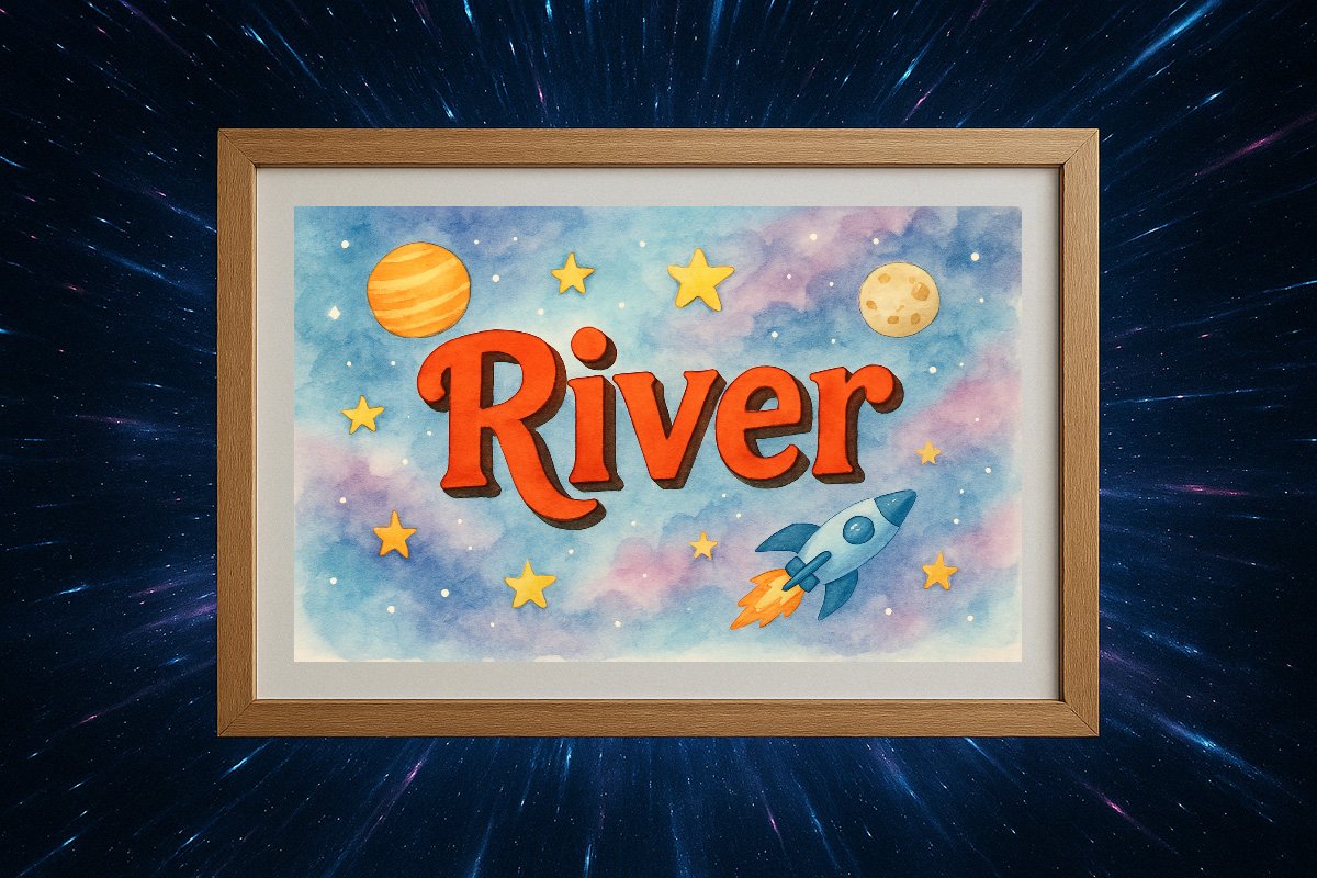River Personalized Outer Space Art 304