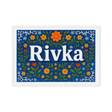 Rivka Name Art - Floral Farmhouse personalized wall print for kids