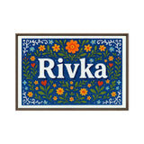 Rivka Name Art - Floral Farmhouse personalized wall print for kids