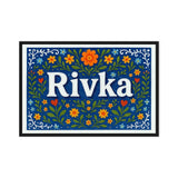 Rivka Name Art - Floral Farmhouse personalized wall print for kids