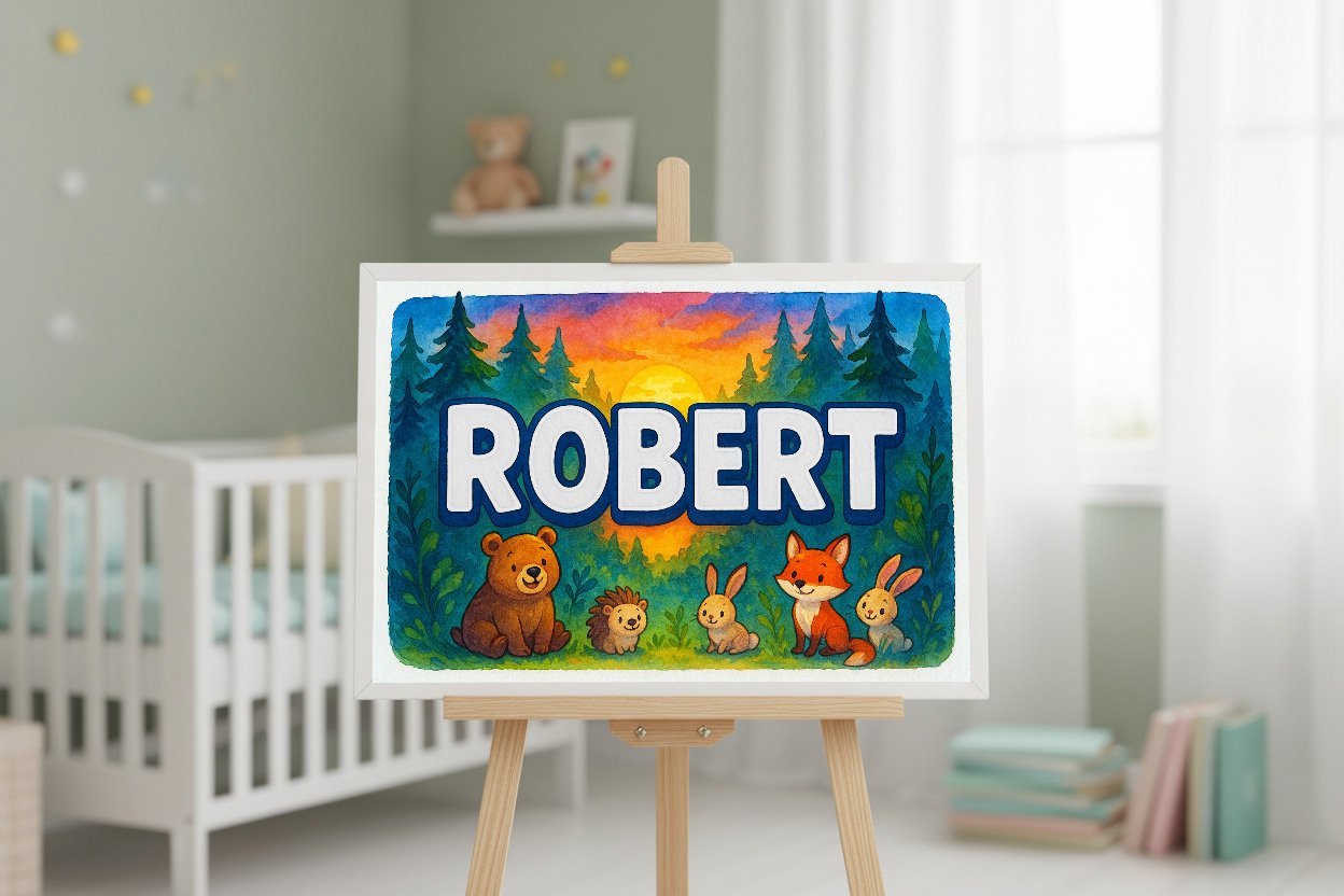 Personalized name art for Robert