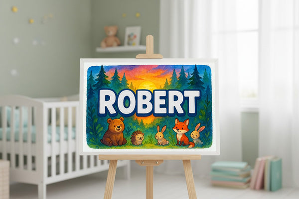 Robert’s Personalized Forest Friends Art