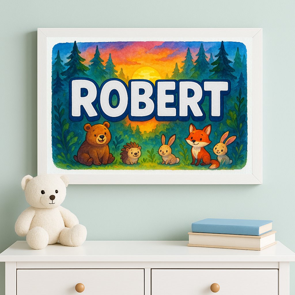 Personalized name art for Robert