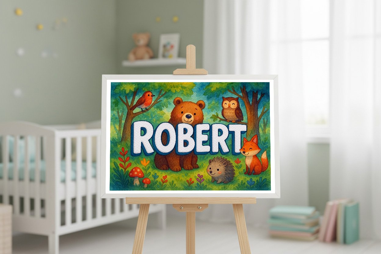 Personalized name art for Robert