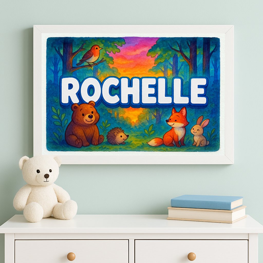 Personalized name art for Rochelle