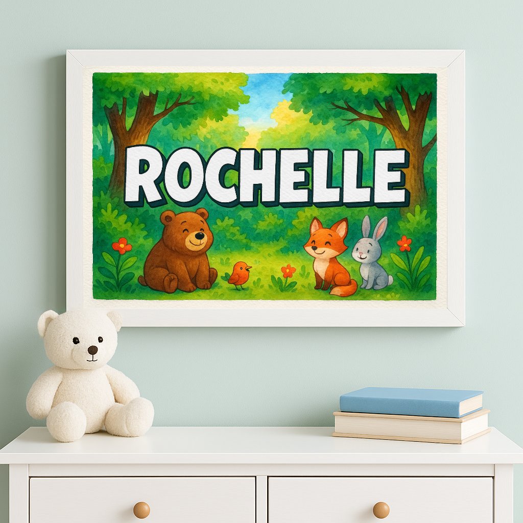 Personalized name art for Rochelle