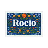 Rocio Name Art - Floral Farmhouse personalized wall print for kids