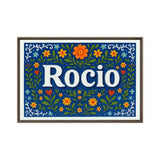 Rocio Name Art - Floral Farmhouse personalized wall print for kids