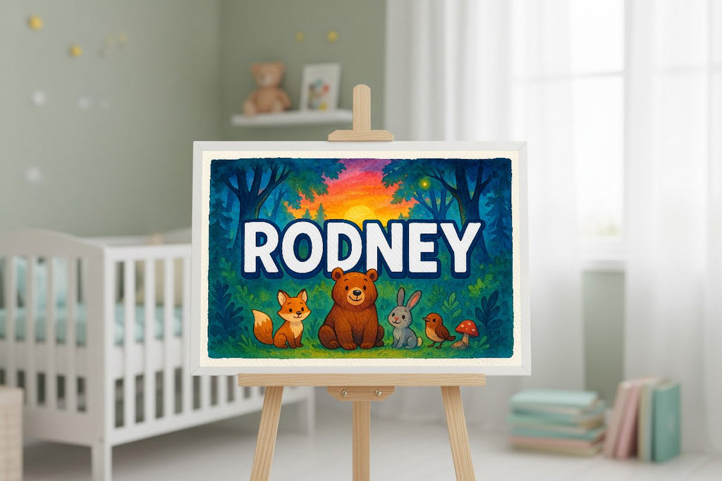 Personalized name art for Rodney