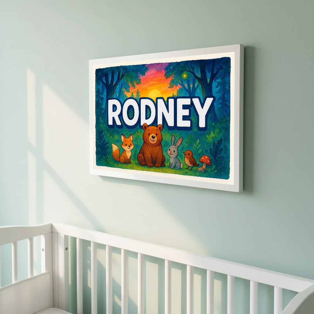Personalized name art for Rodney