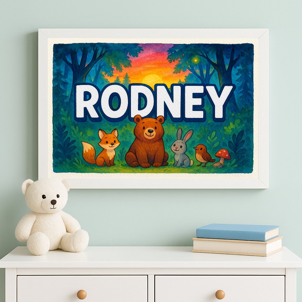 Personalized name art for Rodney