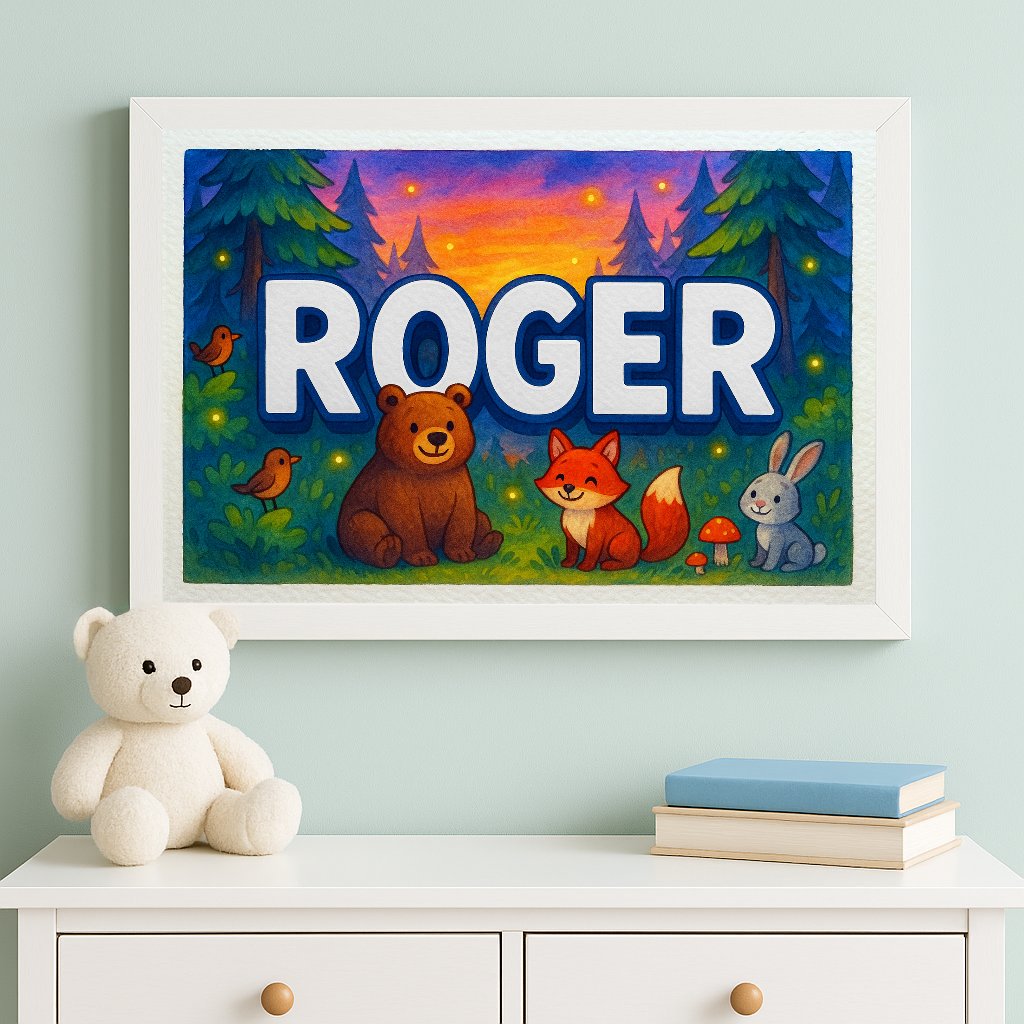 Personalized name art for Roger