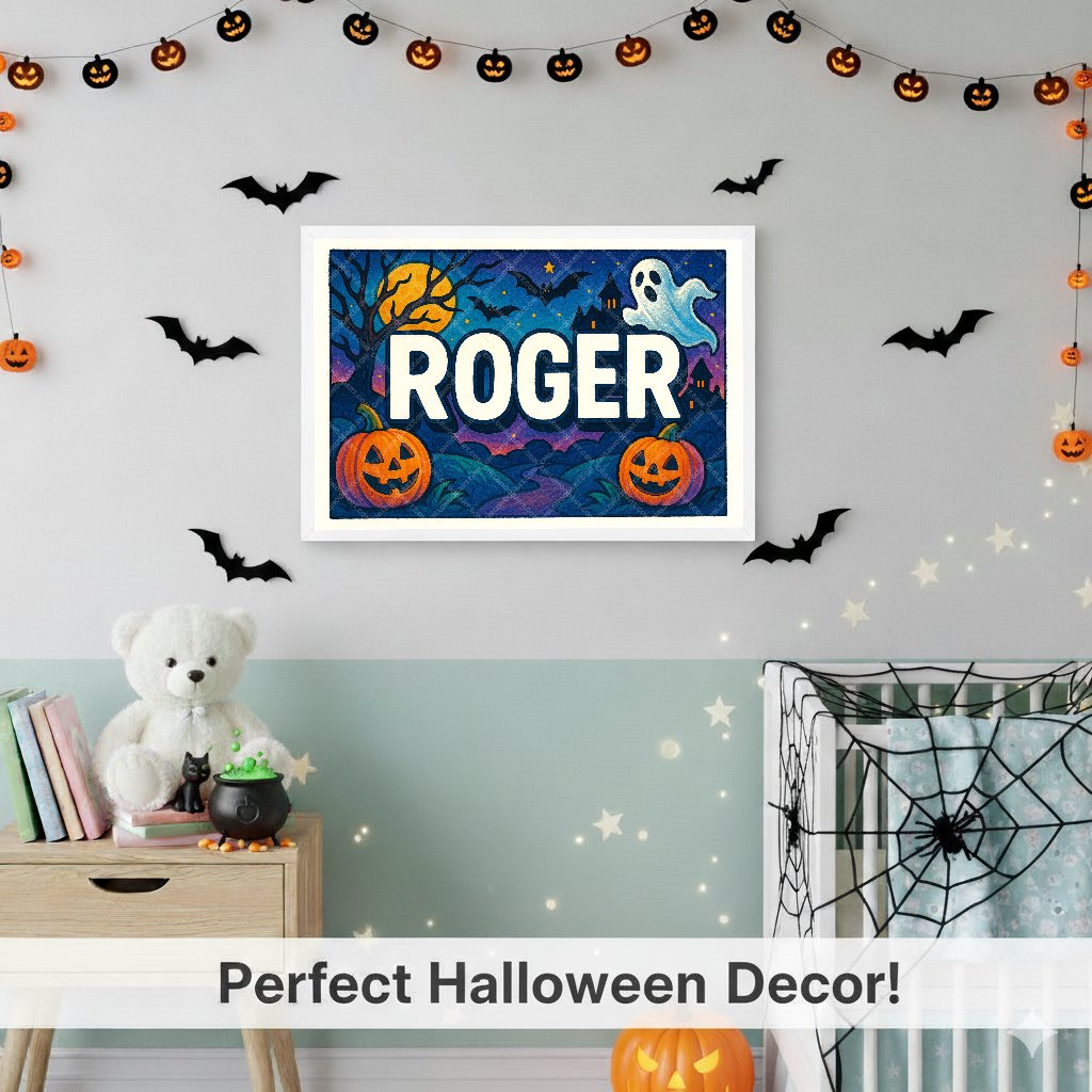 Personalized name art for Roger