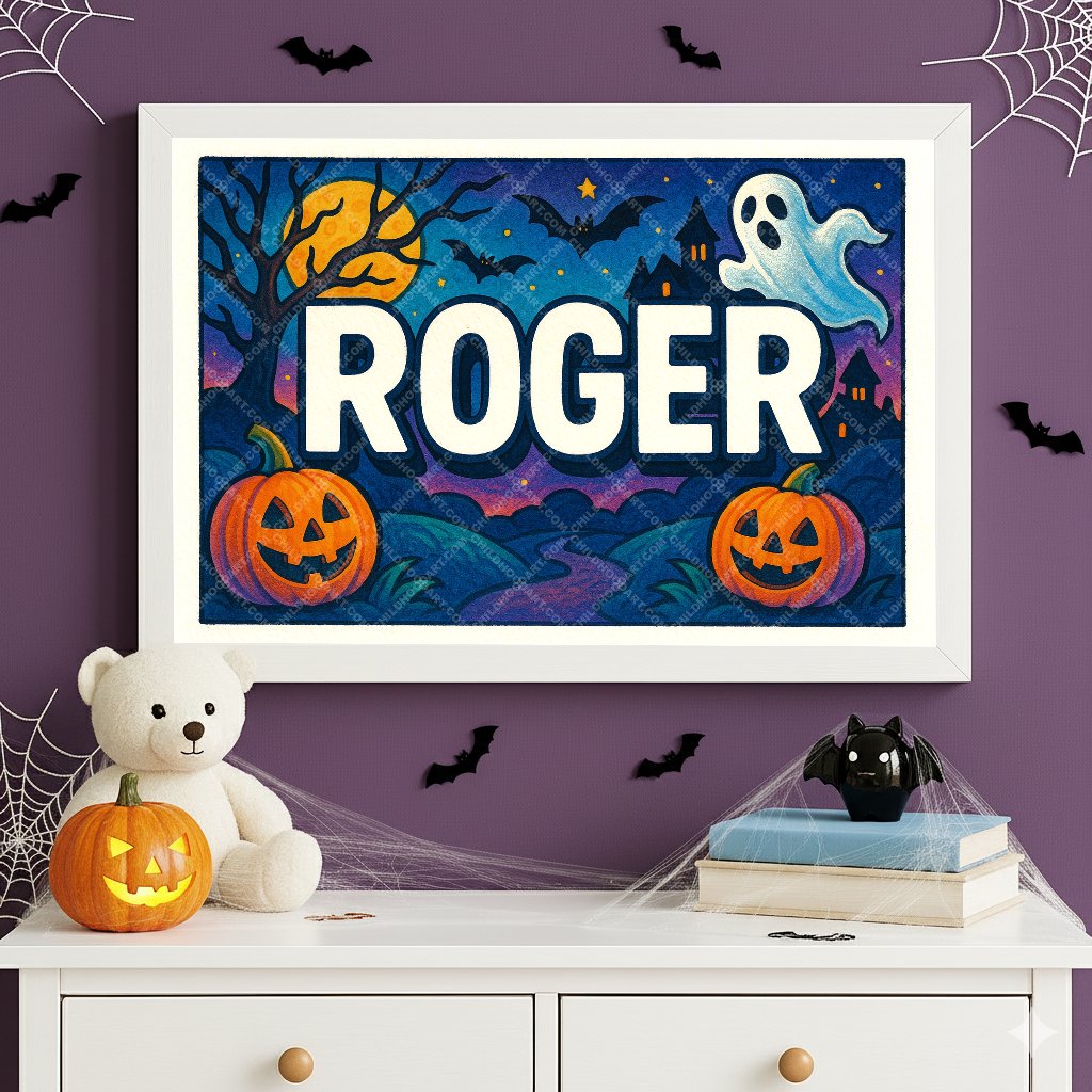 Personalized name art for Roger
