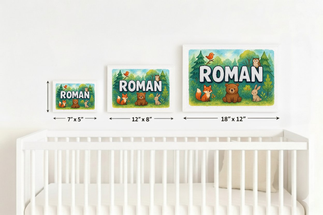 Personalized name art for Roman