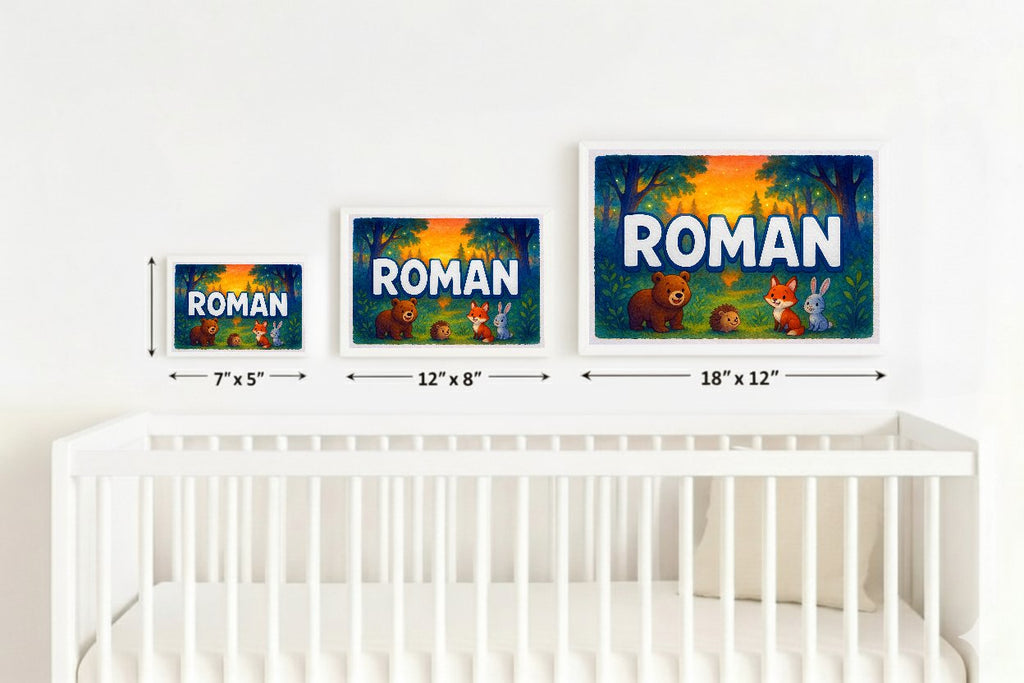 Personalized name art for Roman