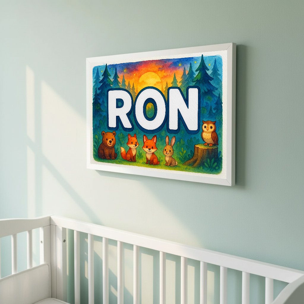 Personalized name art for Ron