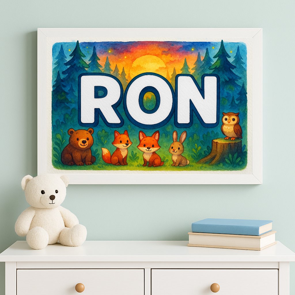 Personalized name art for Ron