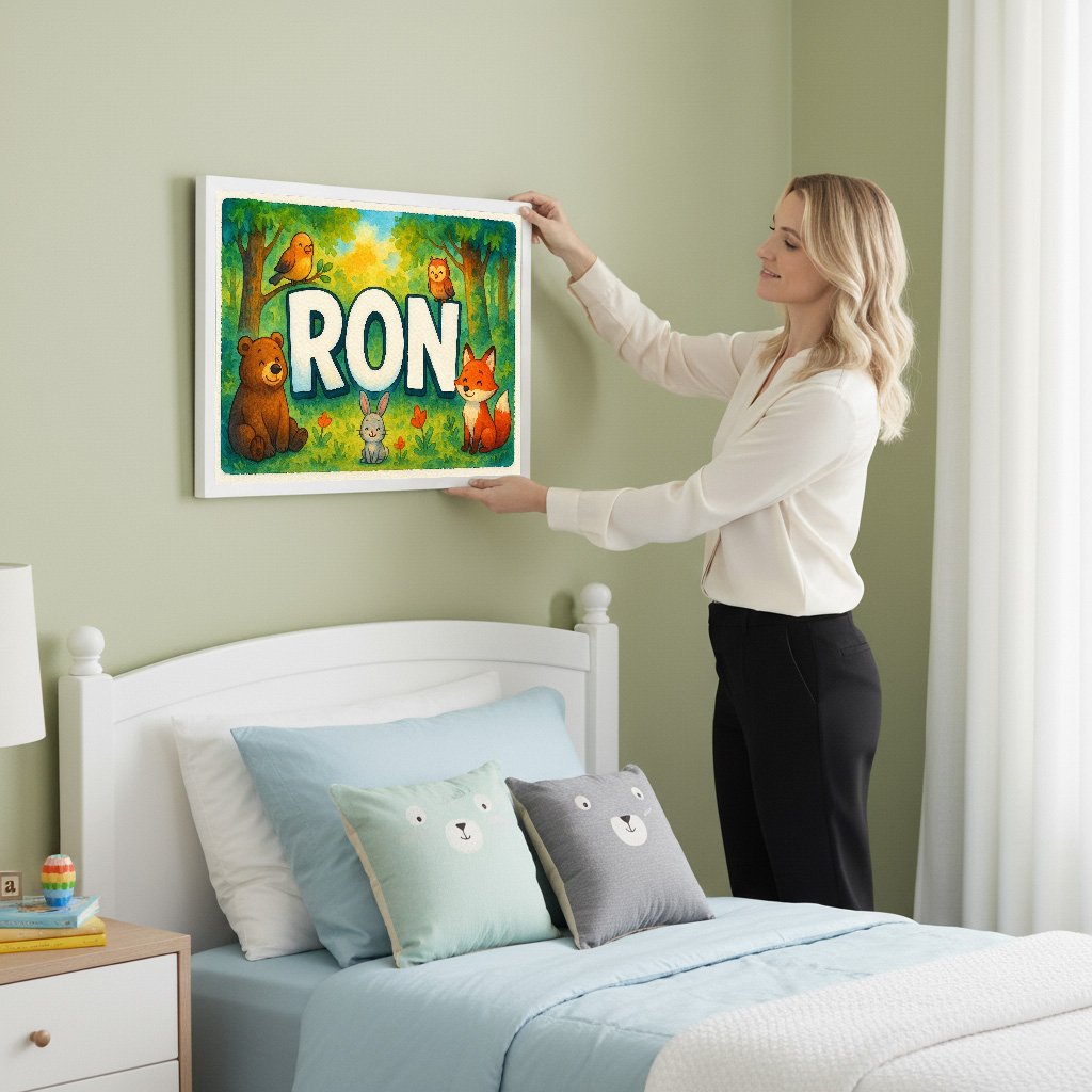 Personalized name art for Ron