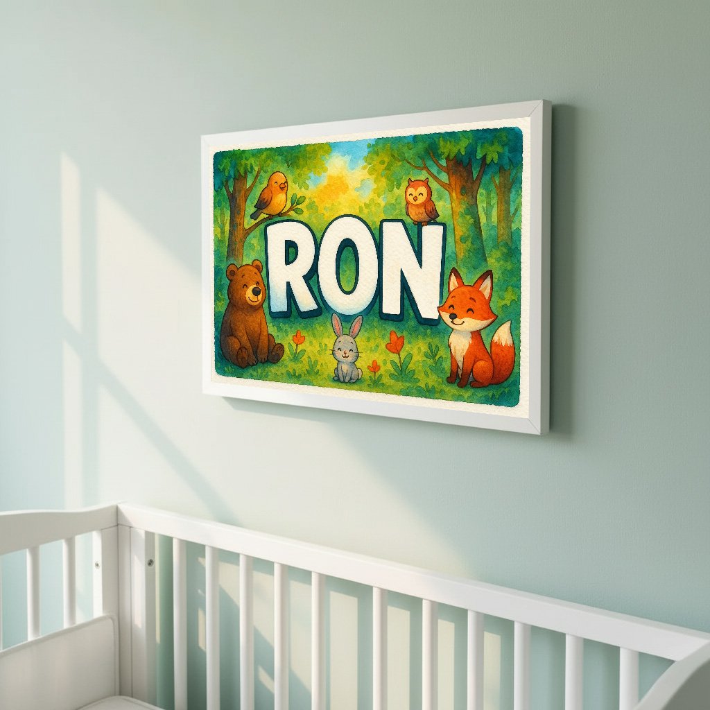 Personalized name art for Ron