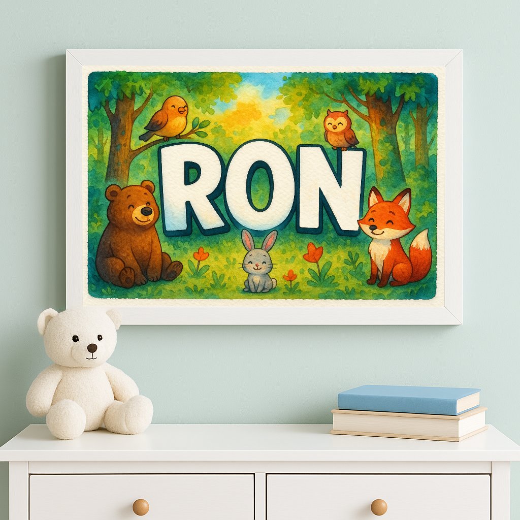 Personalized name art for Ron