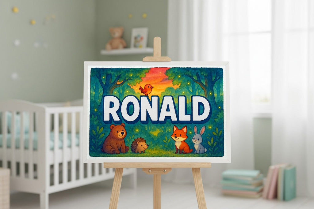 Personalized name art for Ronald