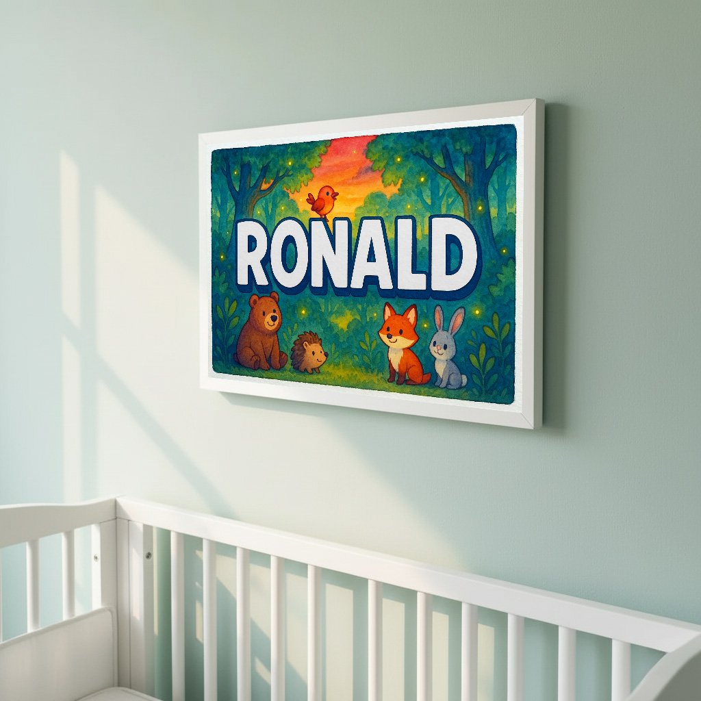 Personalized name art for Ronald