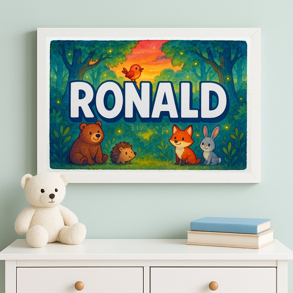 Personalized name art for Ronald